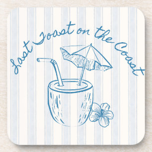 Last Toast on the Coast Bachelorette Party Design  Coaster