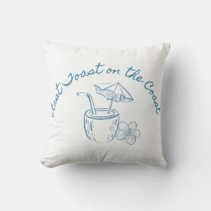 Last Toast on the Coast Bachelorette Party Design Cushion