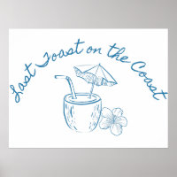 Last Toast on the Coast Bachelorette Party Design