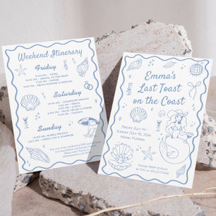 Last Toast on the Coast Bachelorette Party Invitation