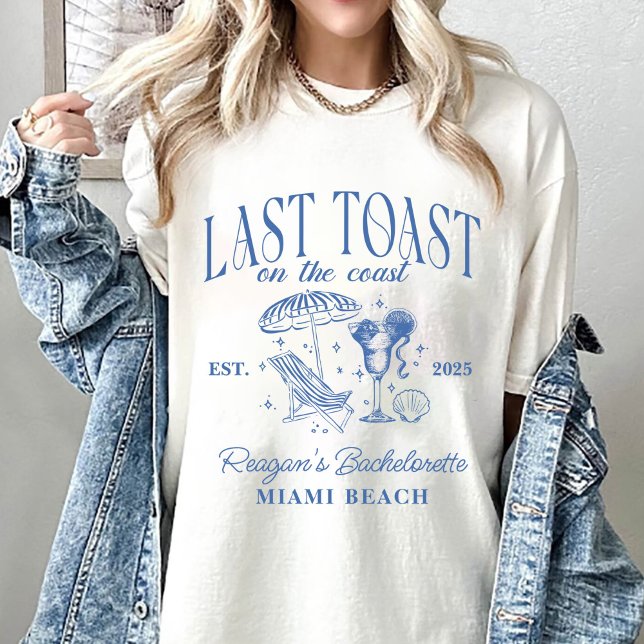 Last Toast on the Coast Bachelorette Party T-Shirt (Creator Uploaded)