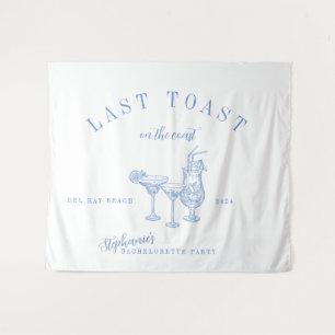 Last Toast on The Coast Bachelorette Party Tapestry