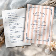 Last Toast on the Coast! Bachelorette Stripe