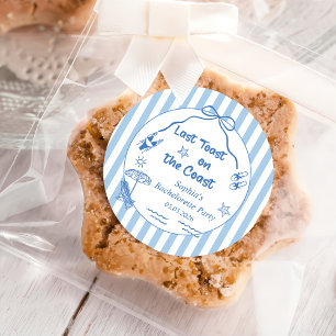 Last Toast On The Coast Bachelorette Weekend Classic Round Sticker