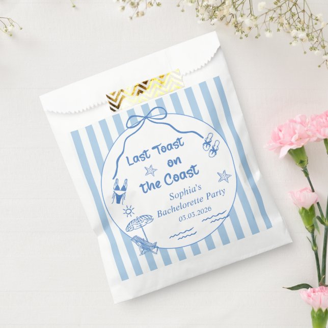 Last Toast On The Coast Bachelorette Weekend Favour Bag (Sealed)