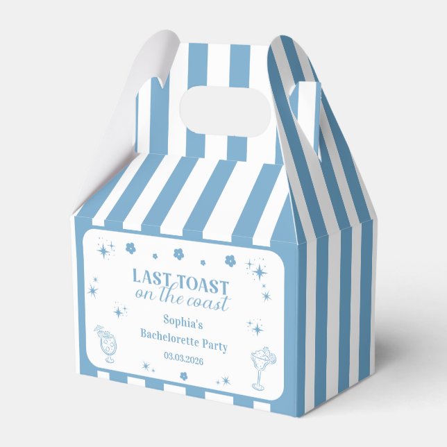 Last Toast On The Coast Bachelorette Weekend  Favour Box (Front Side)