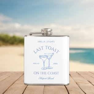 Last Toast on The Coast Bachelorette Weekend Hip Flask