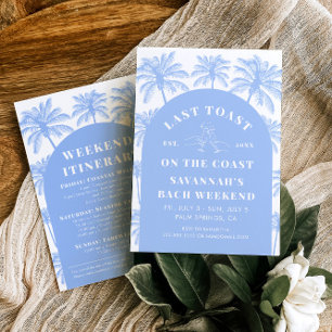 Last Toast On The Coast Bachelorette Weekend Invitation