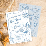 Last Toast On The Coast Bachelorette Weekend Invitation<br><div class="desc">Last Toast On The Coast Bachelorette Weekend Invitation</div>