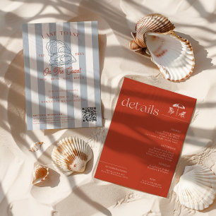 Last Toast on the Coast Bachelorette Weekend  Invitation