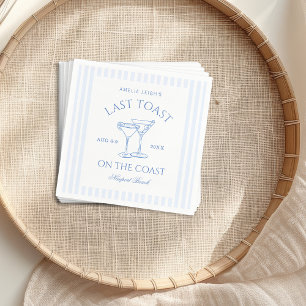 Last Toast on The Coast Bachelorette Weekend Napkin