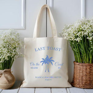 Last Toast on the Coast Bachelorette Weekend Party Large Tote Bag