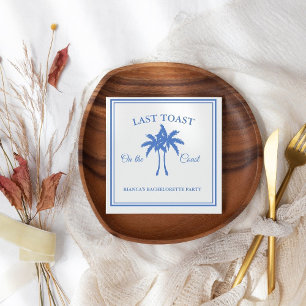 Last Toast on the Coast Bachelorette Weekend Party Napkin
