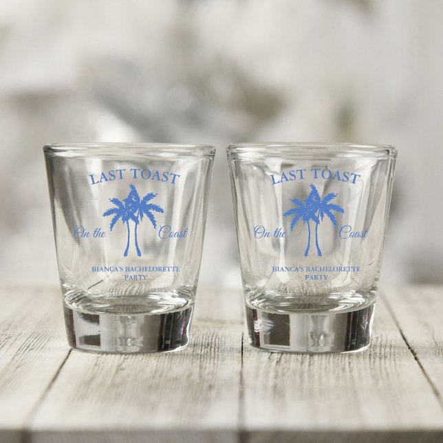 Last Toast on the Coast Bachelorette Weekend Party Shot Glass (Creator Uploaded)