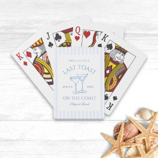 Last Toast on The Coast Bachelorette Weekend Playing Cards