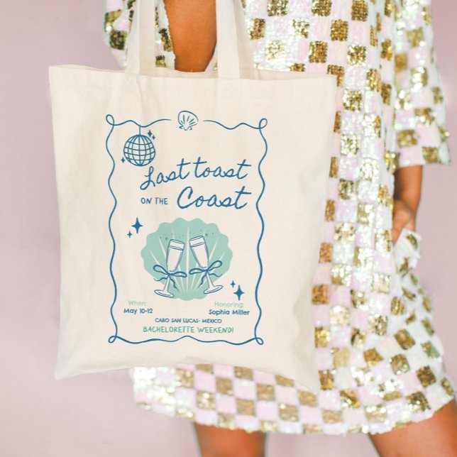 Last Toast on the Coast Bachelorette Weekend Tote Bag (Last Toast on the Coast Bachelorette Weekend Tote Bag)