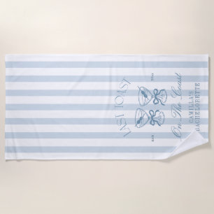 Last Toast On The Coast Beach Bachelorette  Beach Towel