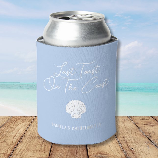 Last Toast On The Coast Beach Bachelorette Can Cooler (Last Toast On The Coast Beach Bachelorette Can Cooler)