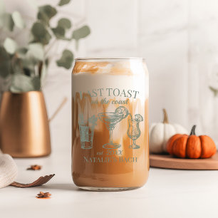 Last Toast On The Coast Beach Bachelorette Party Can Glass