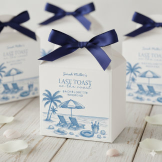 Last Toast on the Coast Beach Bachelorette Party  Square Sticker