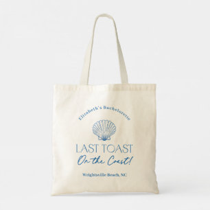 Last Toast on the Coast Blue Shell Bachelorette Tote Bag