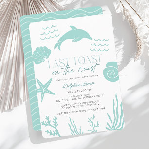 Last Toast on the Coast Dolphin Sea Bridal Shower Invitation
