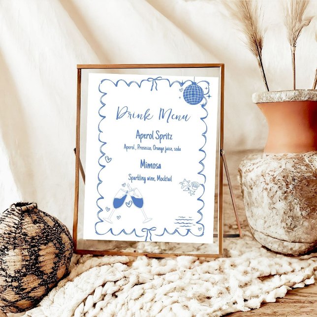 Last Toast On the Coast Drink Menu bachelorette Poster (Creator Uploaded)