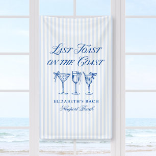 Last Toast on The Coast Elegant Hand Drawn Bows Banner