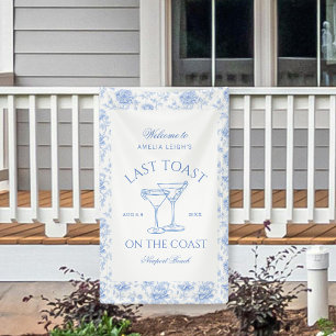 Last Toast on The Coast Floral Bachelorette Banner