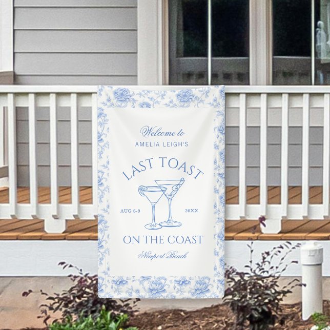 Last Toast on The Coast Floral Bachelorette Banner (Creator Uploaded)