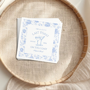 Last Toast on The Coast Floral Bachelorette Napkin