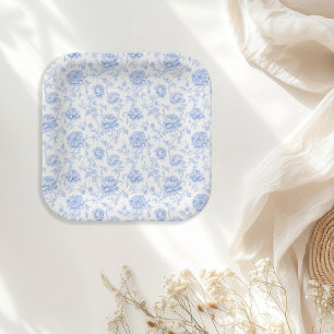 Last Toast on The Coast Floral Bachelorette Paper Plate