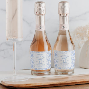 Last Toast on The Coast Floral Bachelorette Sparkling Wine Label