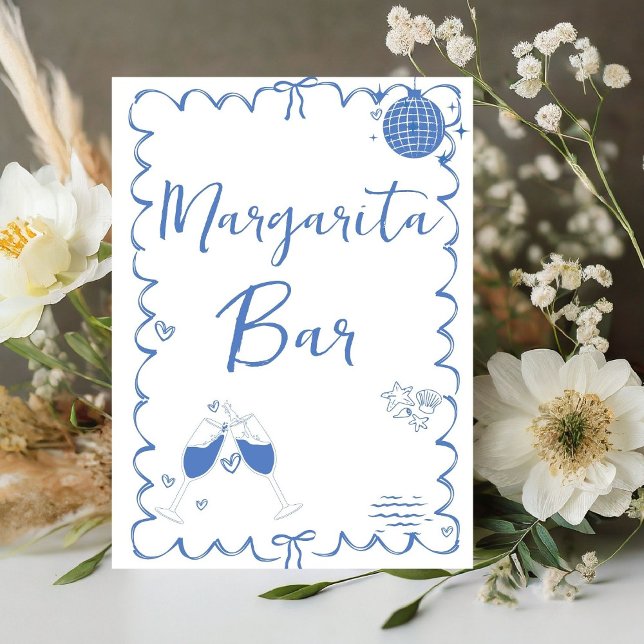 Last Toast On the Coast margarita bar bachelorette Pedestal Sign (Creator Uploaded)