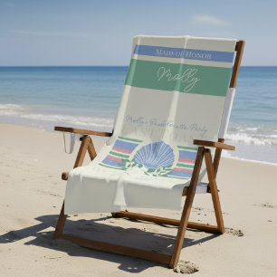 Last Toast on the Coast – Nautical Bachelorette Beach Towel