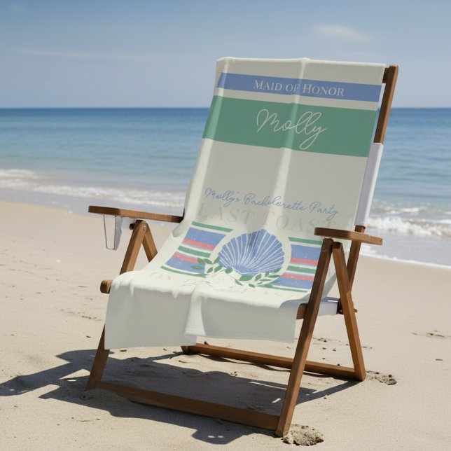 Last Toast on the Coast – Nautical Bachelorette Beach Towel (Celebrate your Last Toast on the Coast in style! )