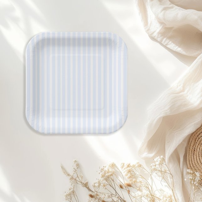 Last Toast on The Coast Stripes Bachelorette Paper Plate (Creator Uploaded)