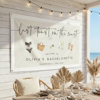 "Last Toast on the Coast" Summer Bachelorette Banner