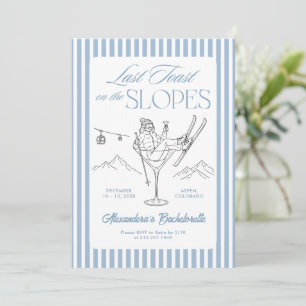 Last Toast on the Slopes Bachelorette Party Invitation