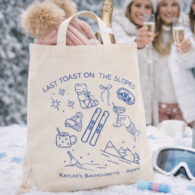 Last Toast on the Slopes Bachelorette Tote Bag  (Creator Uploaded)