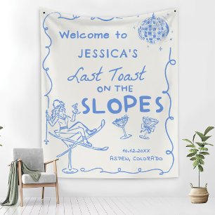 Last Toast On The Slopes Bachelorette Weekend Tapestry