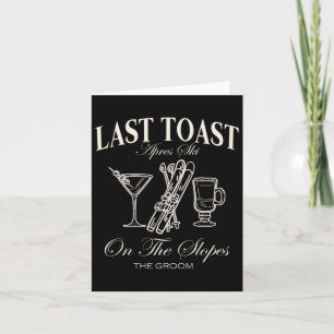 Last Toast On The Slopes Chelor Skiing Bridal Part Card
