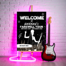 Last Tour Punk Rock Band Bachelorette Welcome Sign