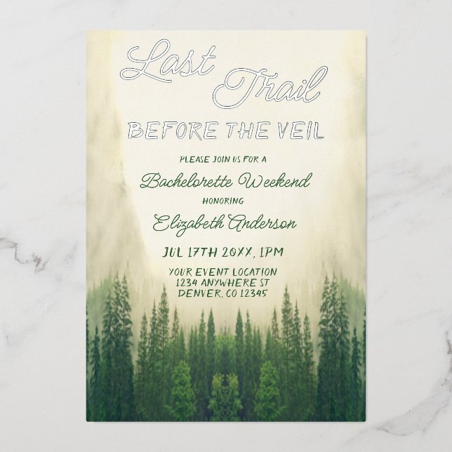 Last Trail Before The Veil Bachelorette (Front)