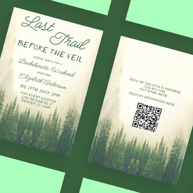 Last Trail Before The Veil Bachelorette Invitation (Creator Uploaded)