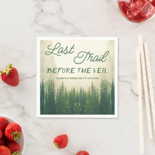 Last Trail Before The Veil Bachelorette Napkin