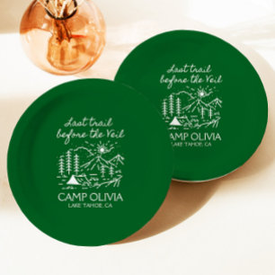 Last Trail Before The Veil Bachelorette Party Paper Plate