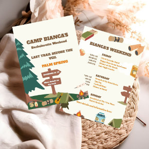 Last Trail Before The Veil Bachelorette Weekend Invitation