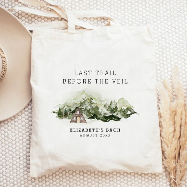 Last Trail Before The Veil Bachelorette Weekend Tote Bag (Creator Uploaded)