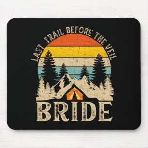 Last Trail Before The Veil Bride Retro Camp Bachel Mouse Pad